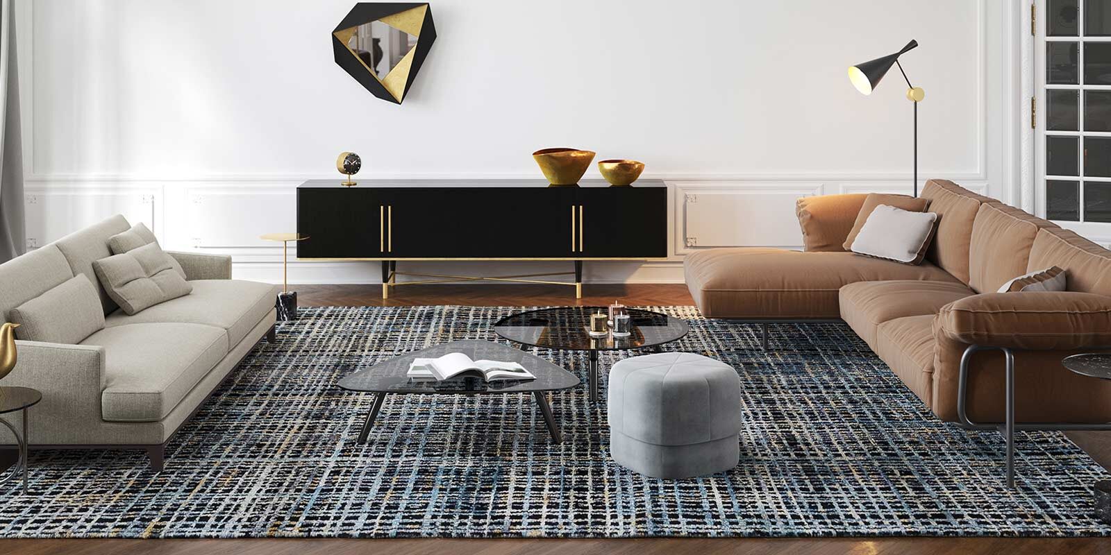 High pile silk carpet Svarga Collection, Design SV02