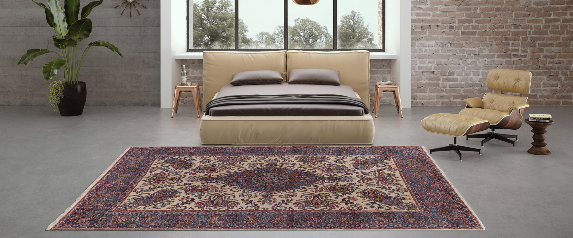 Antike Teppiche Kirman Orientteppich